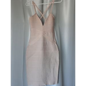 Pale pink bandage dress